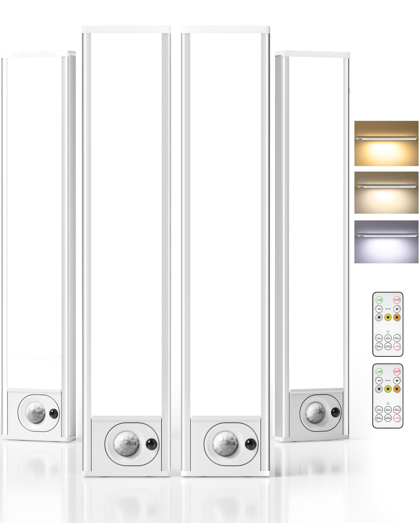 AMETHEUS under-cabinet lighting with rechargeable battery for seamless night use.
