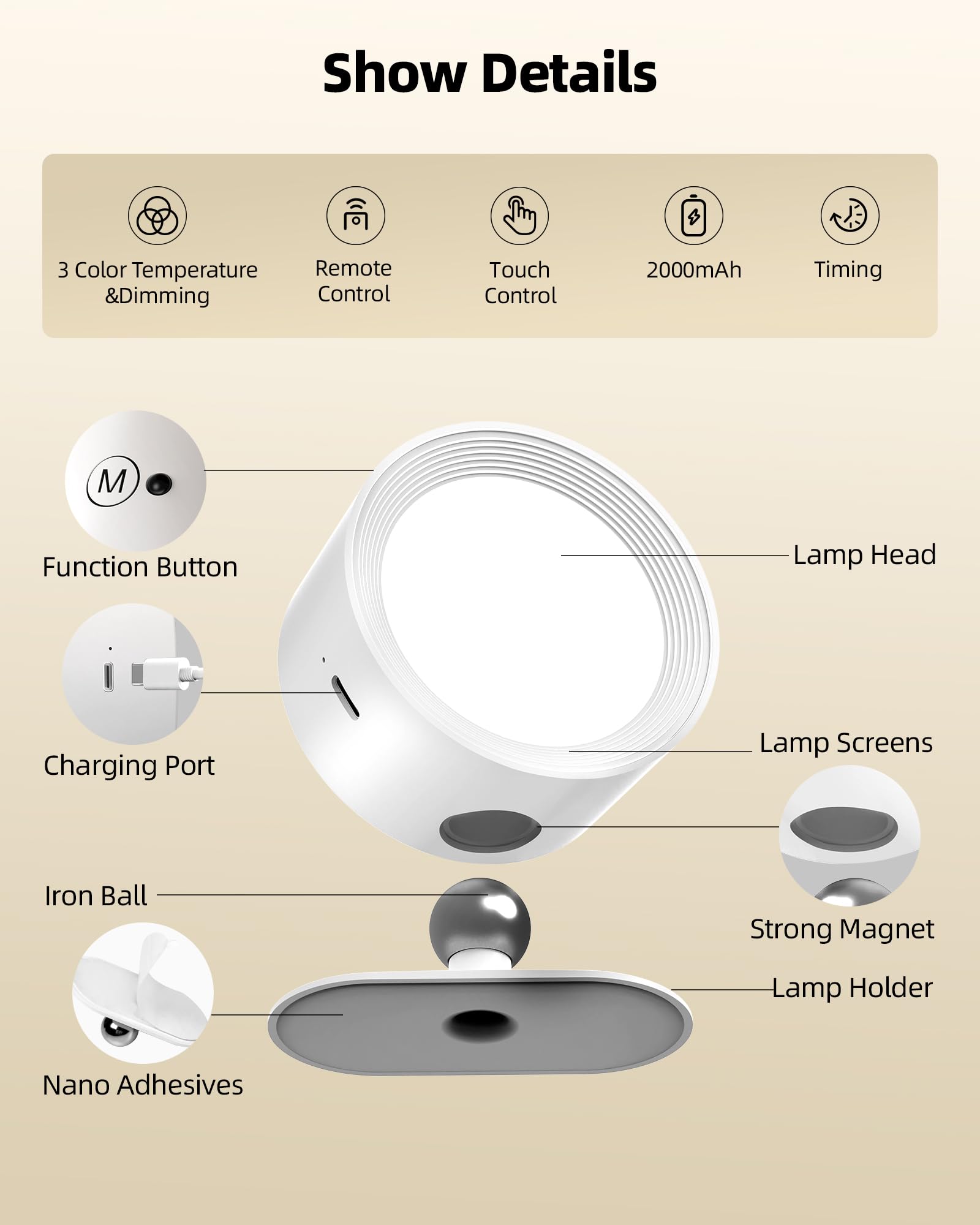 AMETHEUS wall light by bedside for comfortable reading