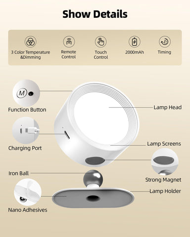 AMETHEUS wall light by bedside for comfortable reading