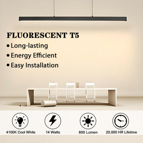 amgolibi T5 14W long-life lamp rated up to 12,000 hours.