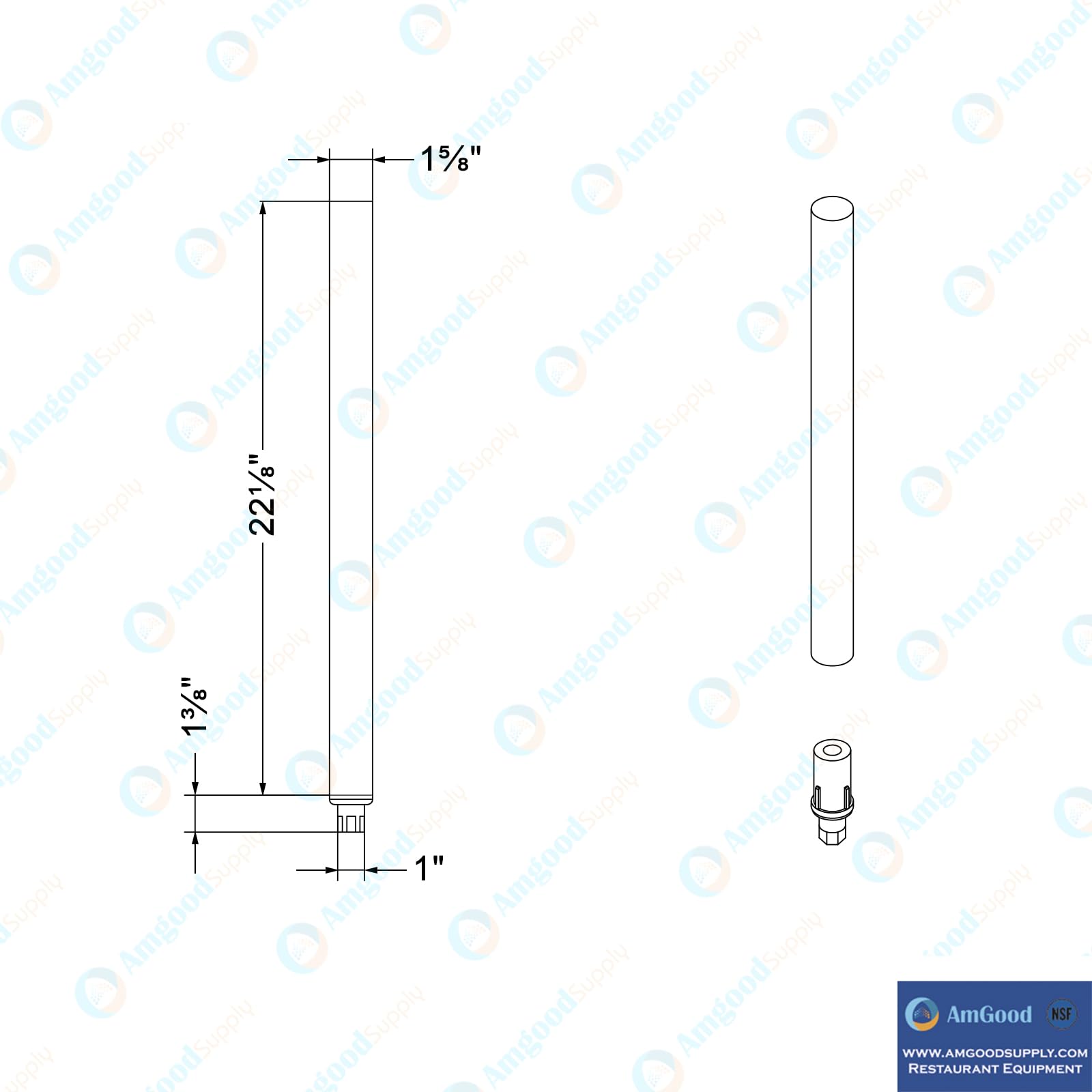 AmGood adjustable-foot legs stabilize uneven surfaces with ease