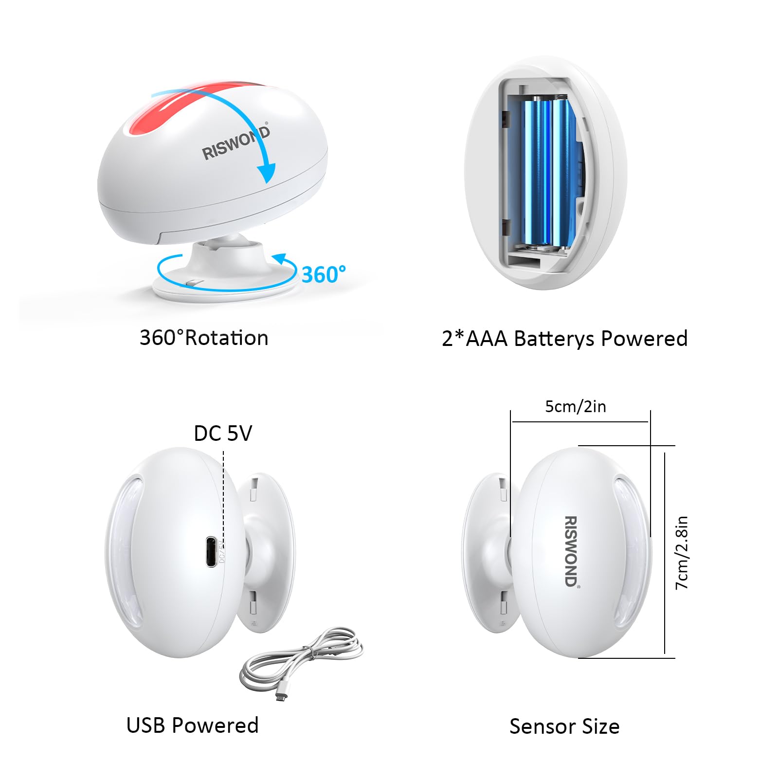 AMHEY plug-and-play receiver and tape-install sensor simplify setup.