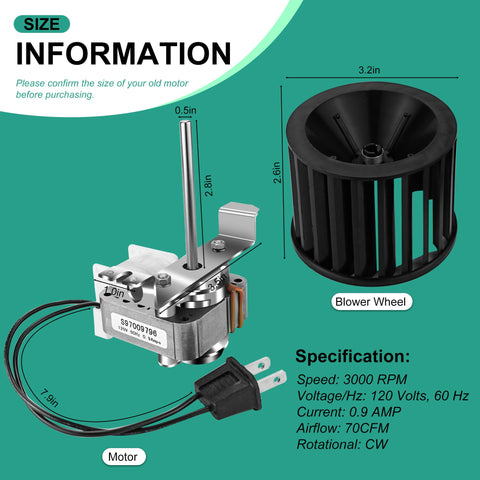 AMI PARTS blower wheel 97010255 ensures efficient bathroom exhaust.