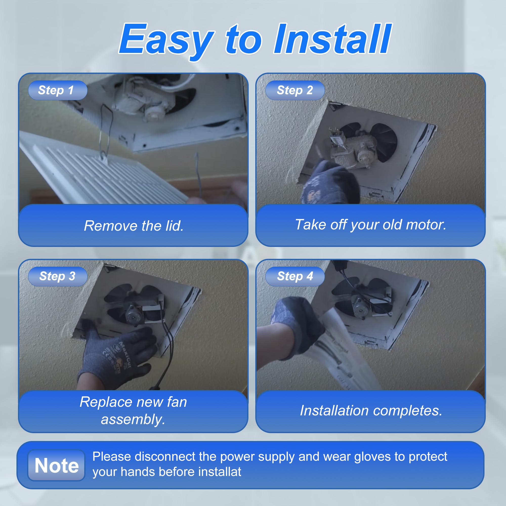 AMI PARTS NuTone-compatible replacement supports simple upgrades in multiple models.