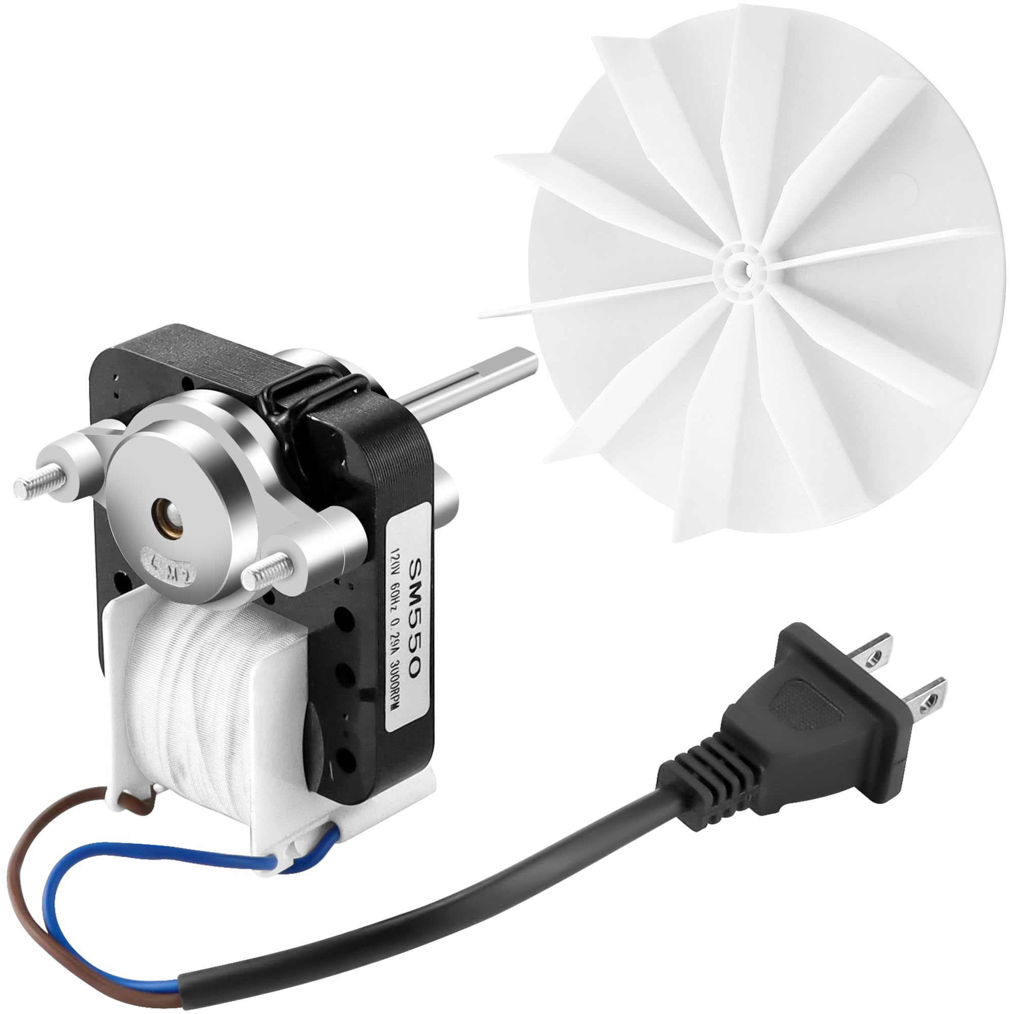 AMI PARTS SM550 motor kit front view for reliable bathroom fan replacement.