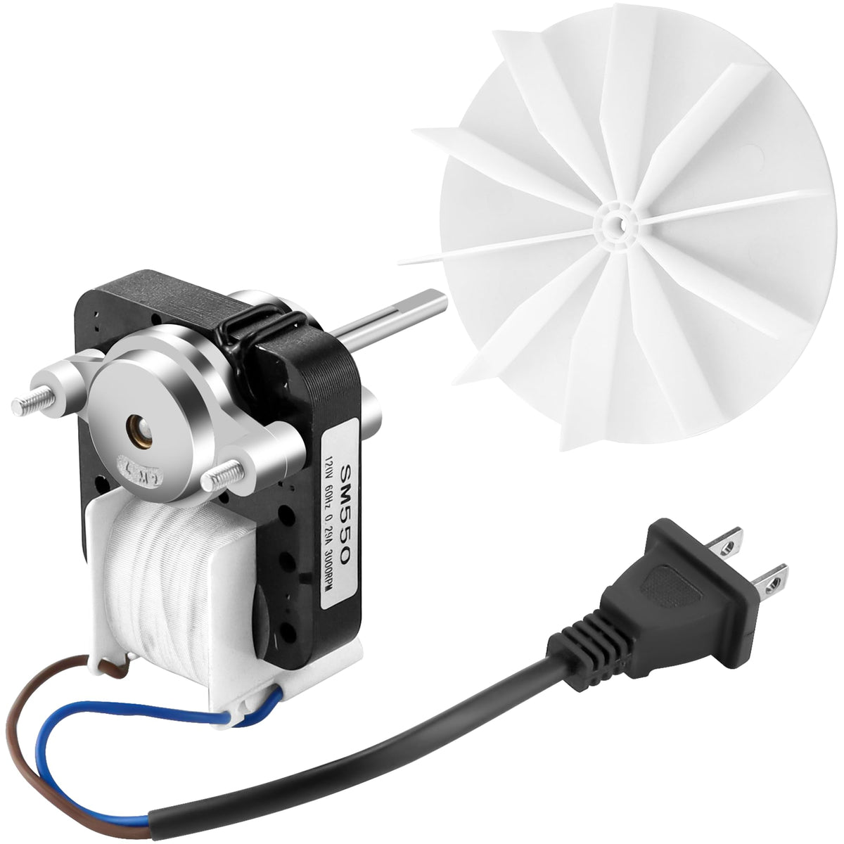 AMI PARTS SM550 motor kit front view for reliable bathroom fan replacement.