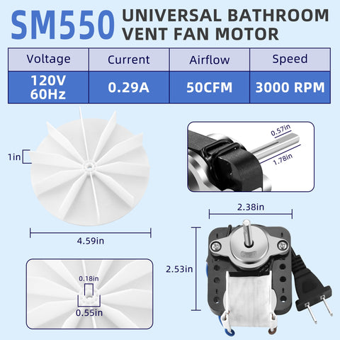 AMI PARTS SM550 motor kit packaging displays the replacement option.
