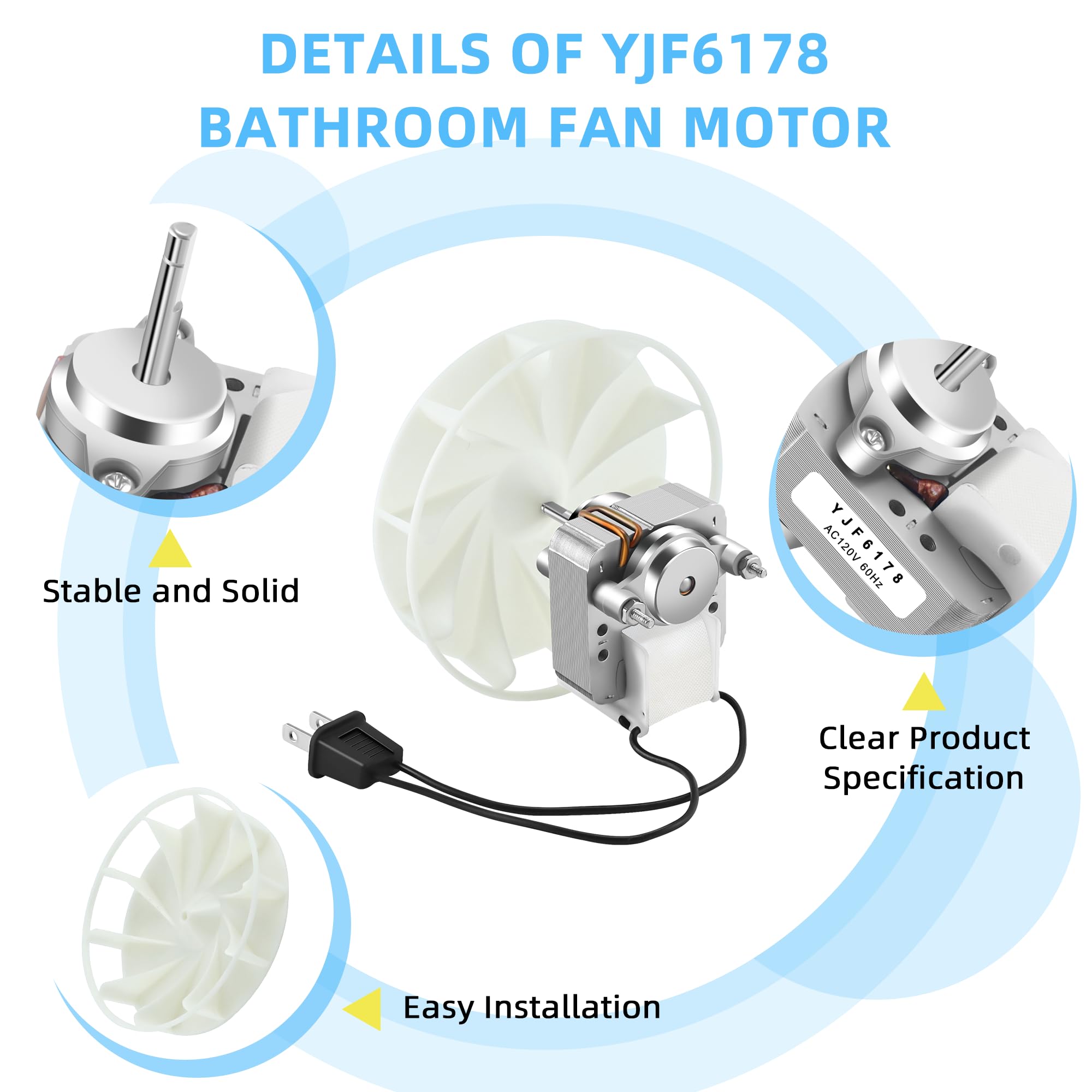 AMI PARTS YJF6178 5.35-inch fan diameter aids simple installation