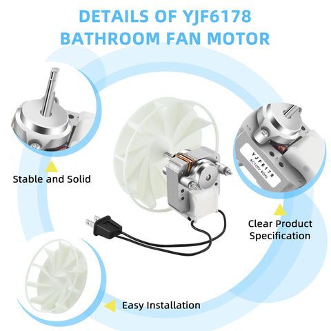 AMI PARTS YJF6178 5.35-inch fan diameter aids simple installation