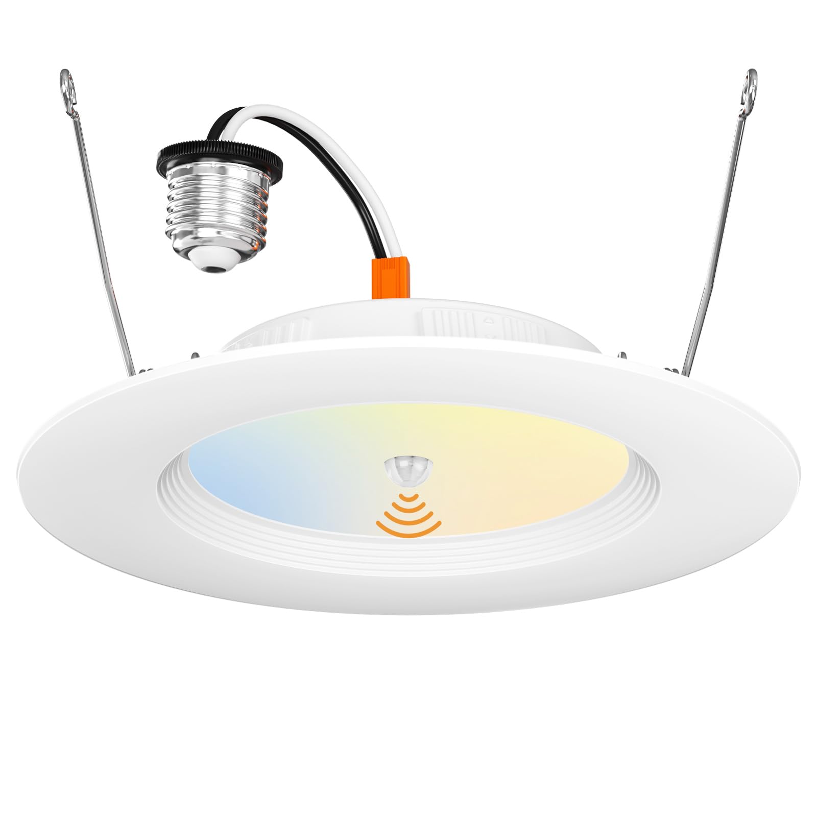 Amico can light front view shows easy retrofit design for ceiling installations.