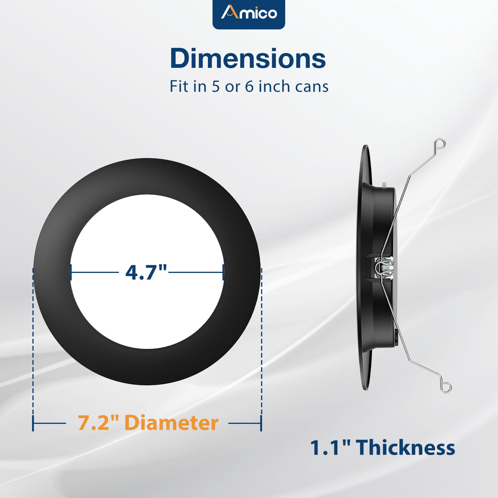 Amico 12W 1050LM brightness mimics 110W halogen performance