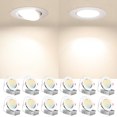 Amico 12-pack 4-inch gimbal downlight pack—flexible installation and adjustable beam.