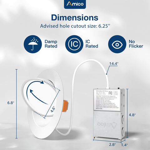 Amico ETL and FCC certified for reliable, compliant lighting performance.