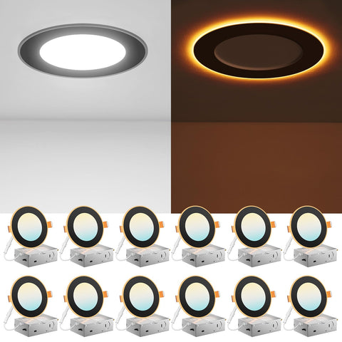 Amico 4-inch LED recessed downlight in a 12-pack for flexible ceiling lighting