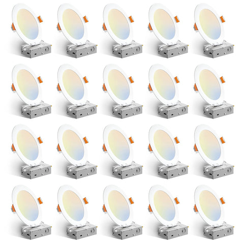 Amico 20-pack 6-inch recessed lights with junction box for quick retrofit installs