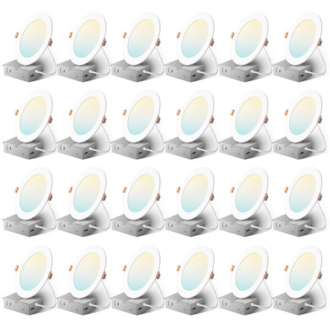 Amico 24-pack 6-inch LED downlight with junction box for quick, clean installs.