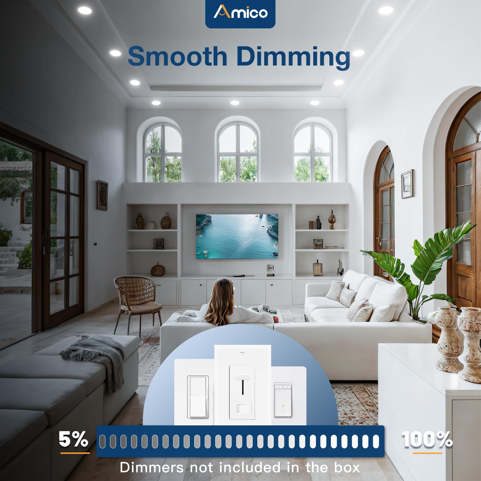 Amico compact ceiling space requirement for easy retrofit installation.
