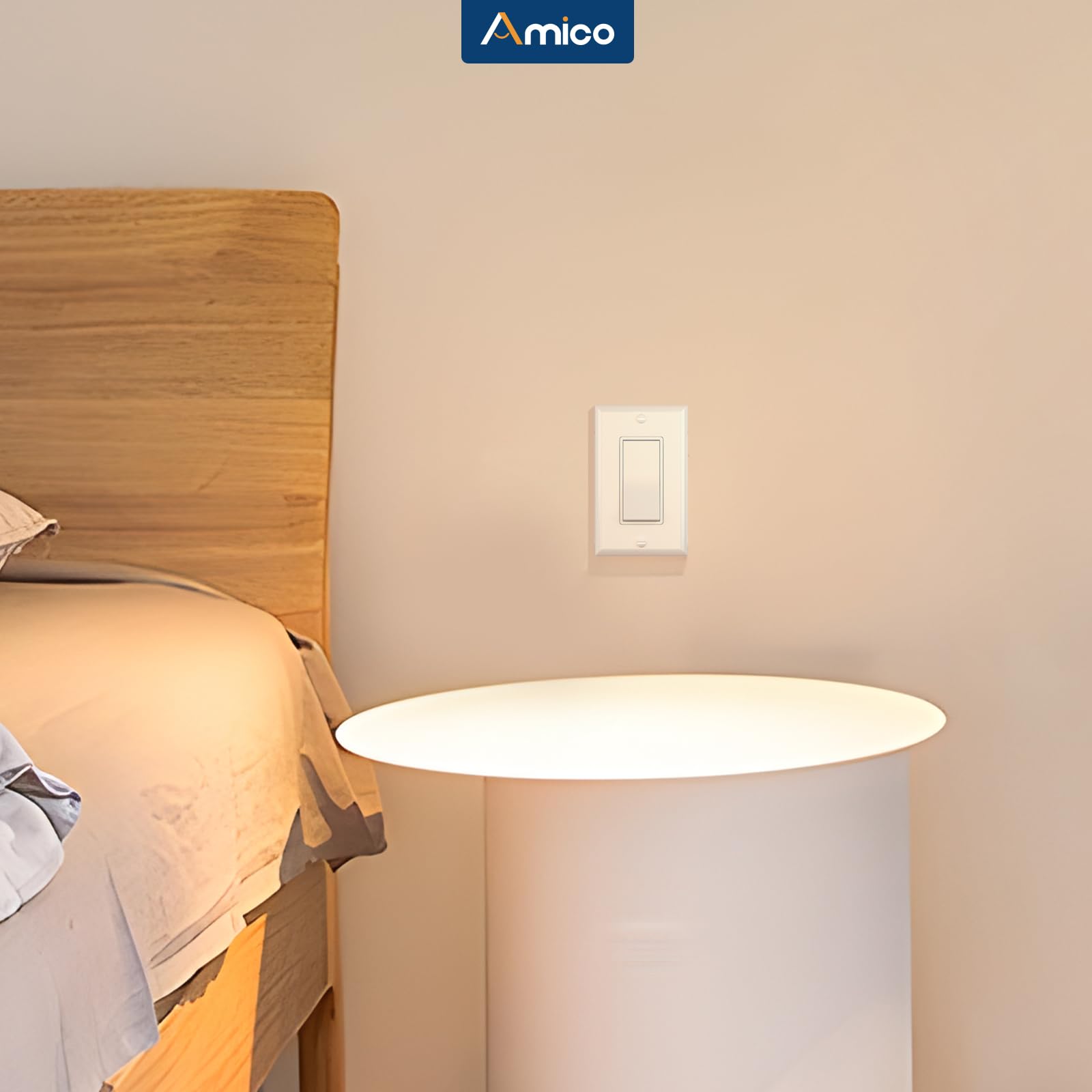 Amico slim design reduces back-of-wall clutter for neater installations.