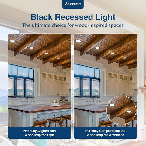 Amico 4-inch LED recessed downlight 5000K for cool modern ambience.