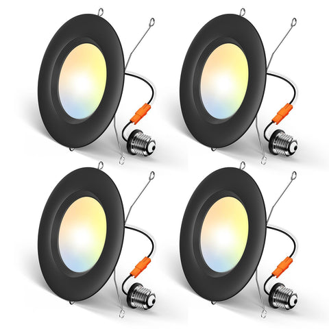 Amico 4-pack recessed lighting with simple installation for quick room upgrades