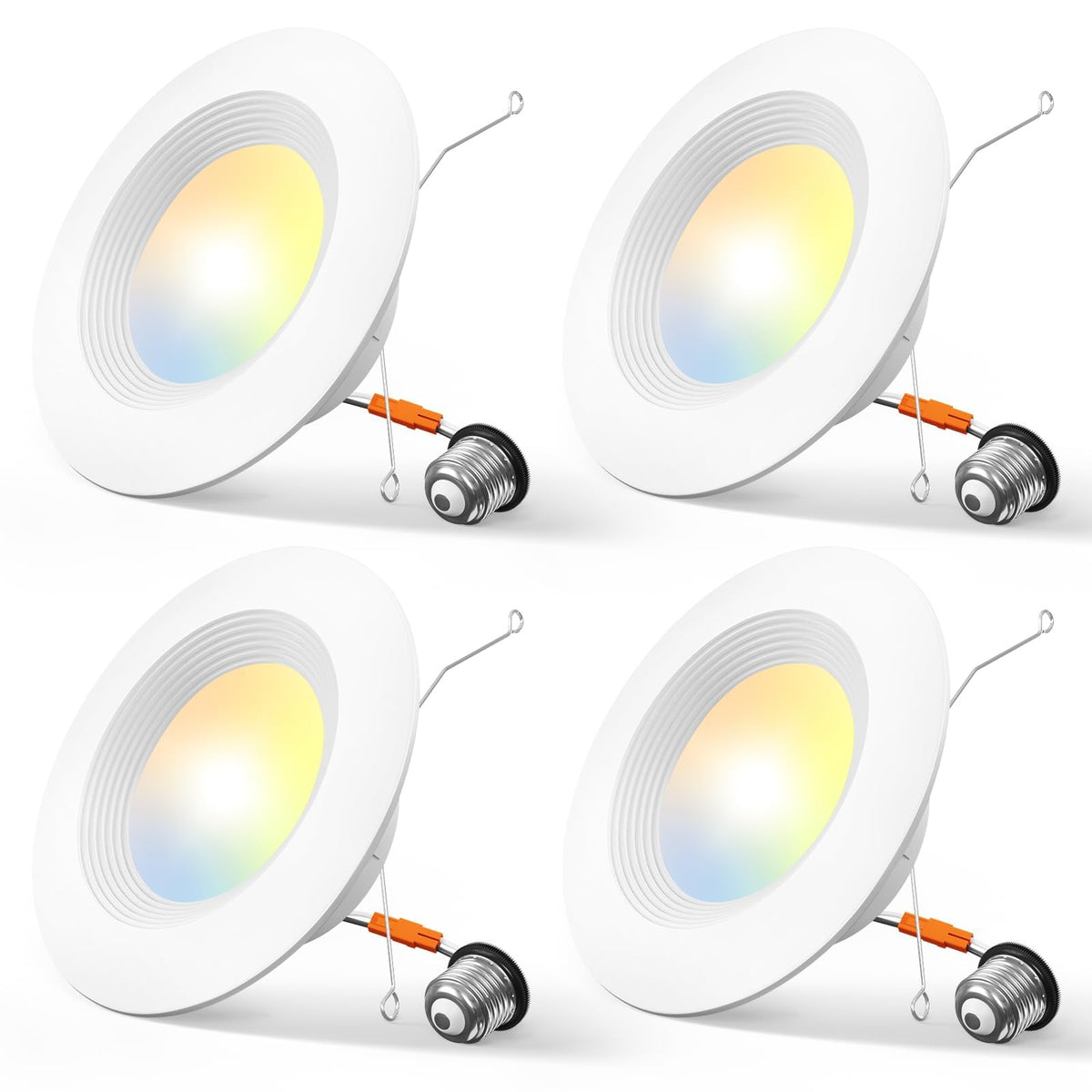 Amico LED recessed light with baffle trim for glare-free ceiling illumination.