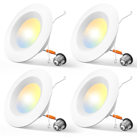 Amico LED recessed light with baffle trim for glare-free ceiling illumination.