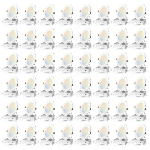 Amico 48-pack 4-inch 5CCT recessed downlight with adjustable color temperature for flexible room ambiance.