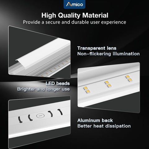 Amico 4ft wraparound ceiling-mounted in a bright space