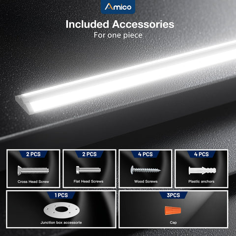 Amico 4ft wraparound kitchen-dining setup with even, task-friendly lighting