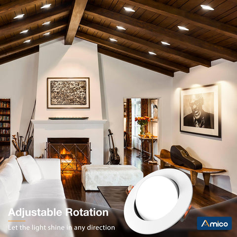 Amico 4-inch gimbal downlight with 360-degree tilt—precise directional lighting.