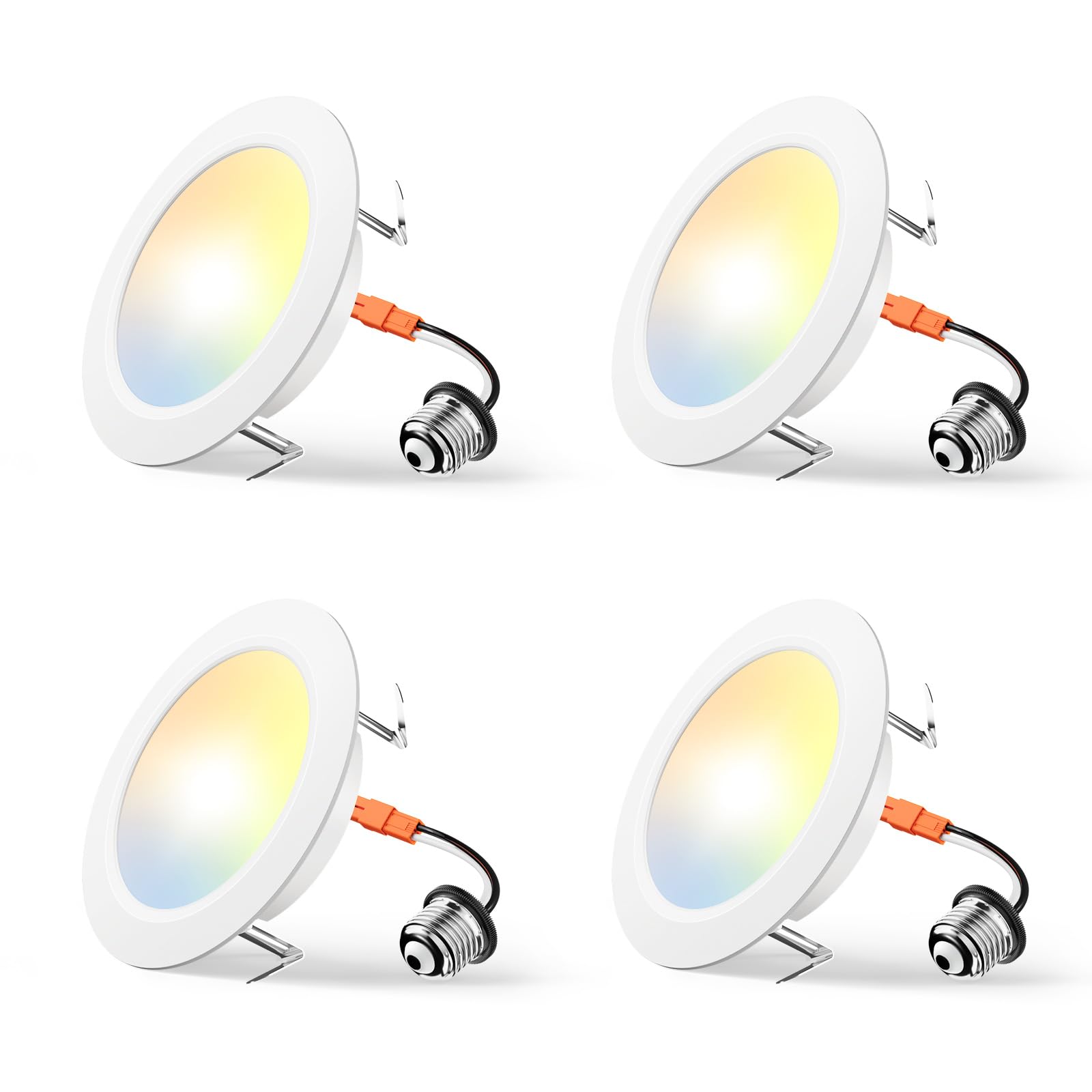 Amico 4-inch recessed light with selectable color temperature for flexible ambience.