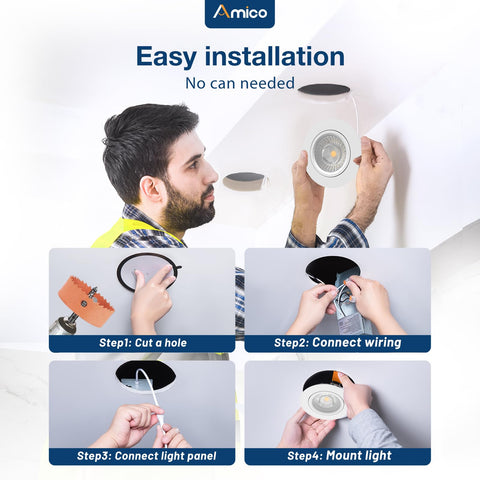 ETL and FCC certified Amico recessed lights with reliable performance and support.