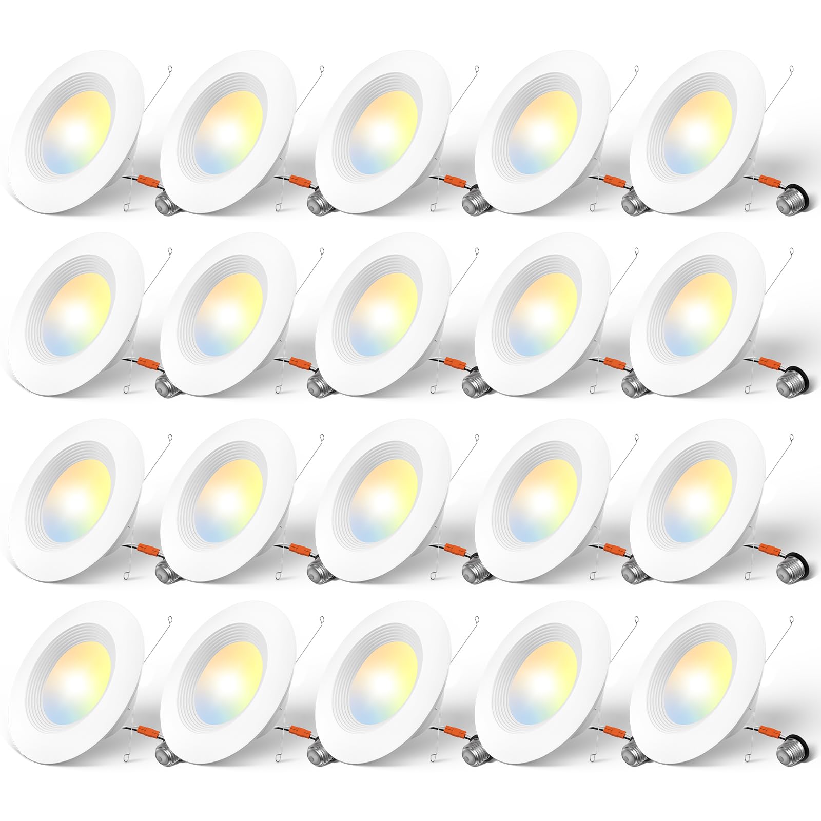 Amico 5/6 inch LED downlight with baffle trim for clean, modern ceiling lighting