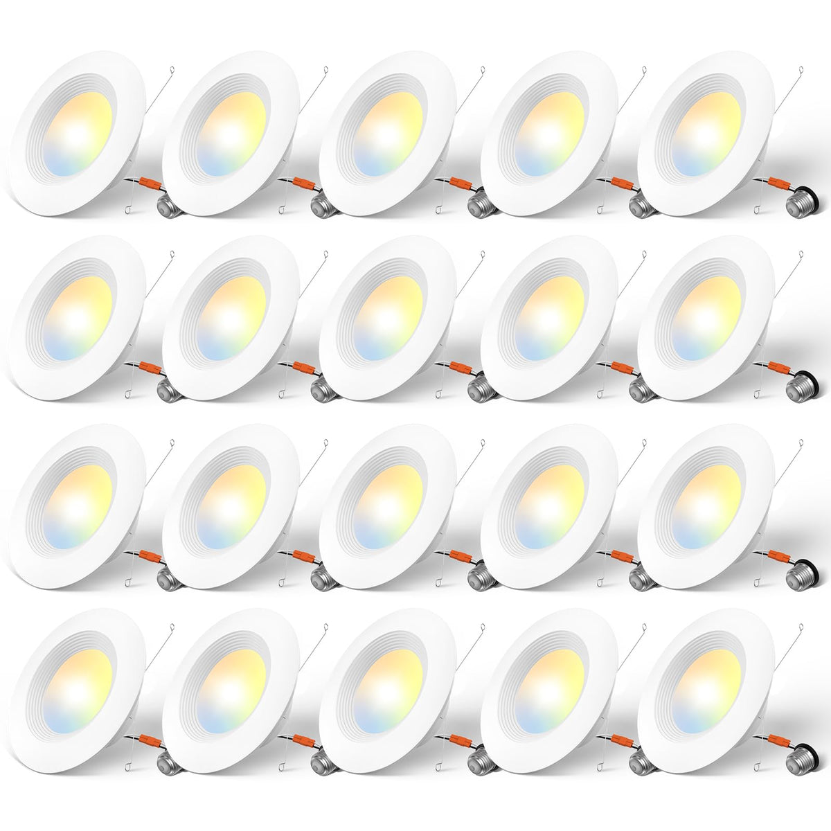 Amico 5/6 inch LED downlight with baffle trim for clean, modern ceiling lighting