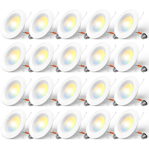 Amico 5/6 inch LED downlight with baffle trim for clean, modern ceiling lighting