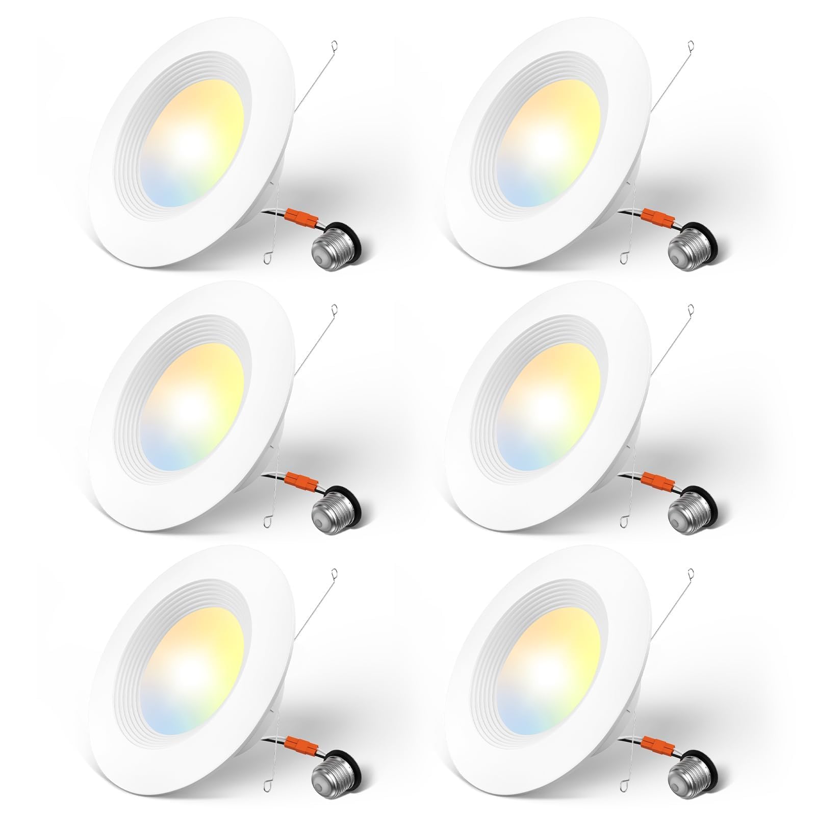 Amico 56-inch LED recessed light with baffle trim for glare-free room illumination