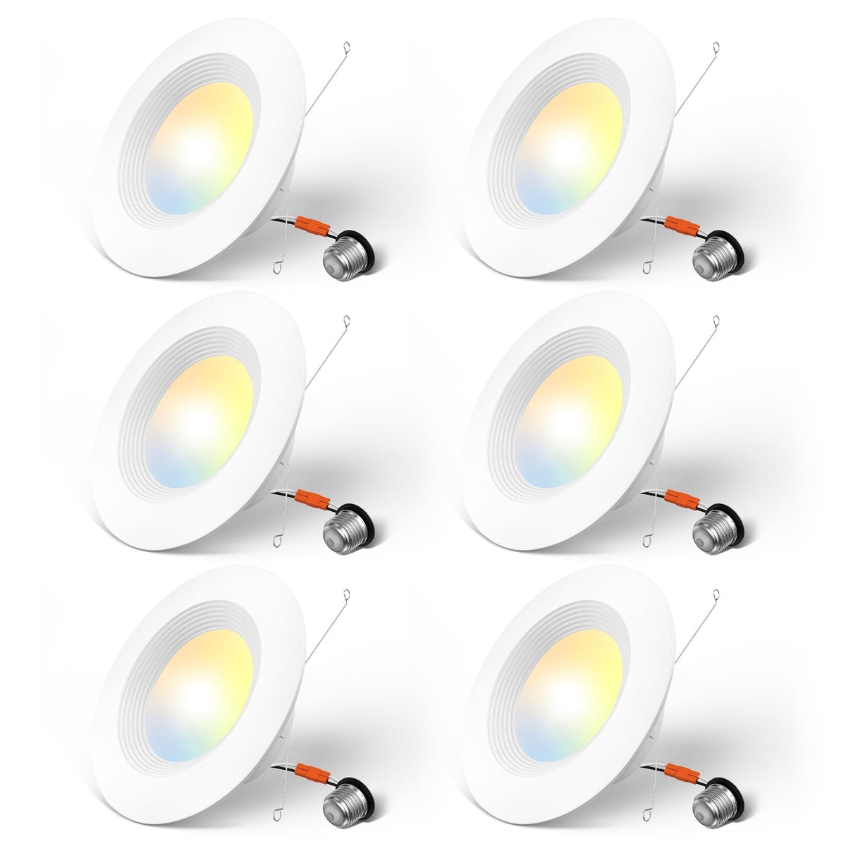 Amico 56-inch LED recessed light with baffle trim for glare-free room illumination