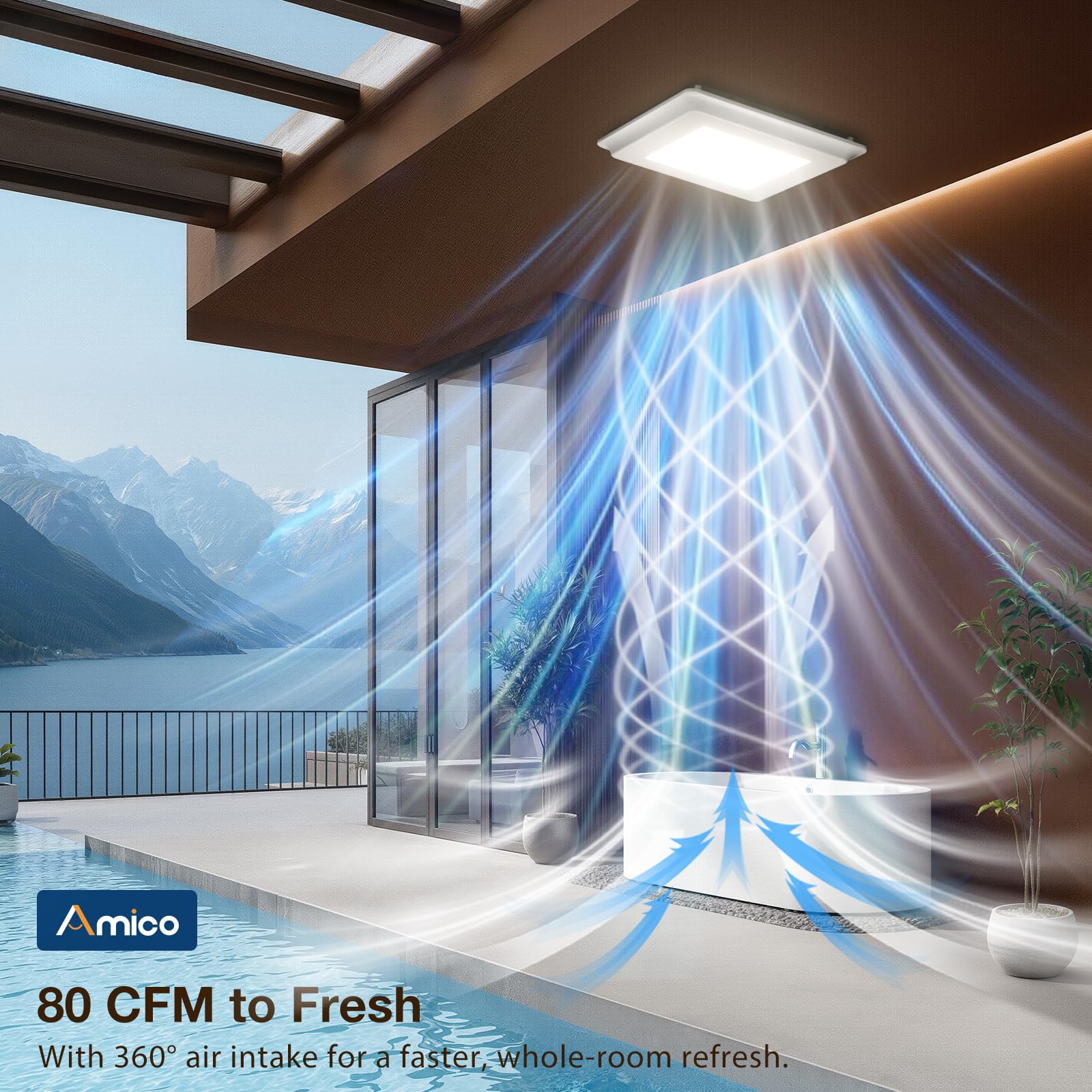Amico five color temperature options 2700K–5000K