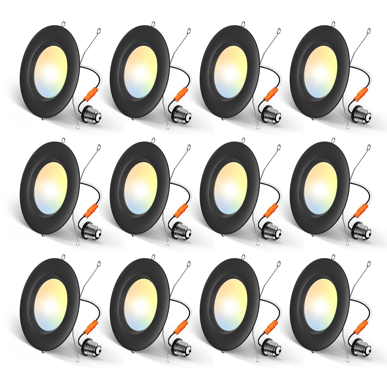 Amico 5CCT recessed light with baffle trim for clean, even illumination in living spaces.