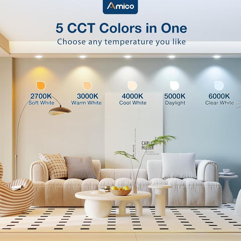 Amico can light with E26 base for quick, DIY installation.