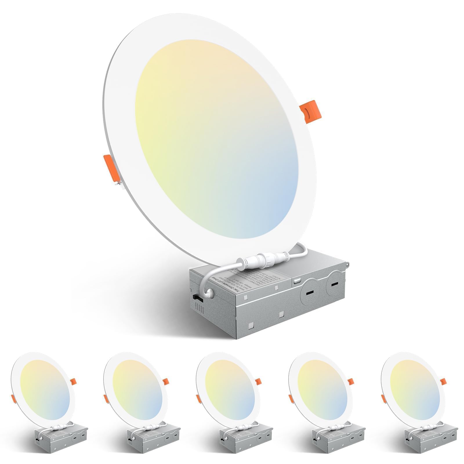 Amico 6-pack 8-inch downlights in packaging for quick retrofit options