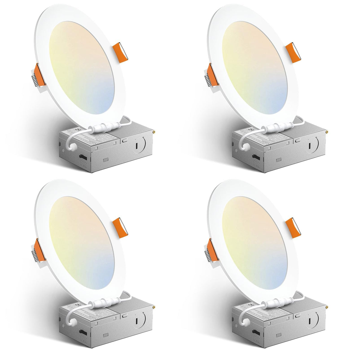 Amico 6-inch downlight with junction box for clean ceiling installation.
