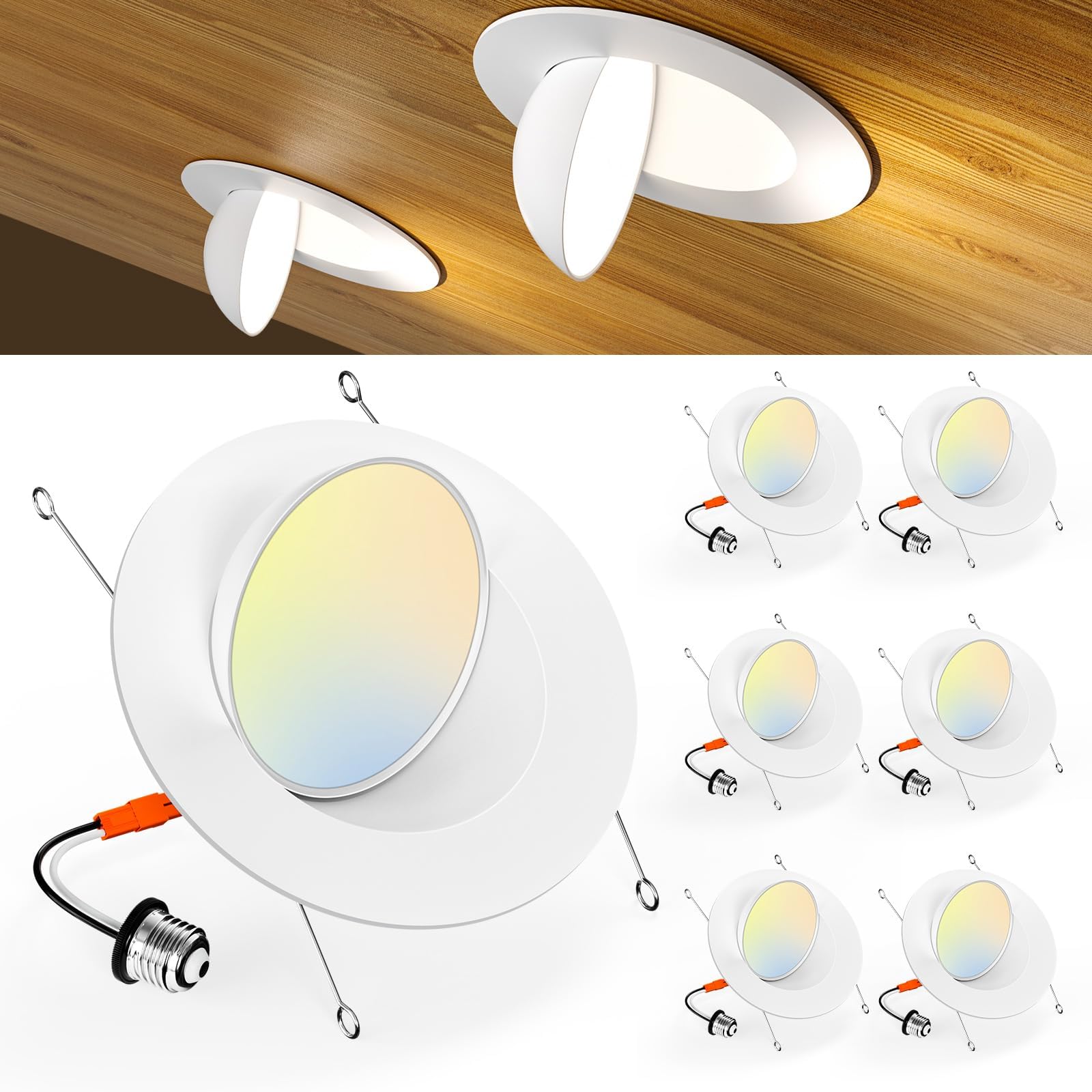 Amico 6-inch eyeball gimbal with tilt for precise wall art spotlighting