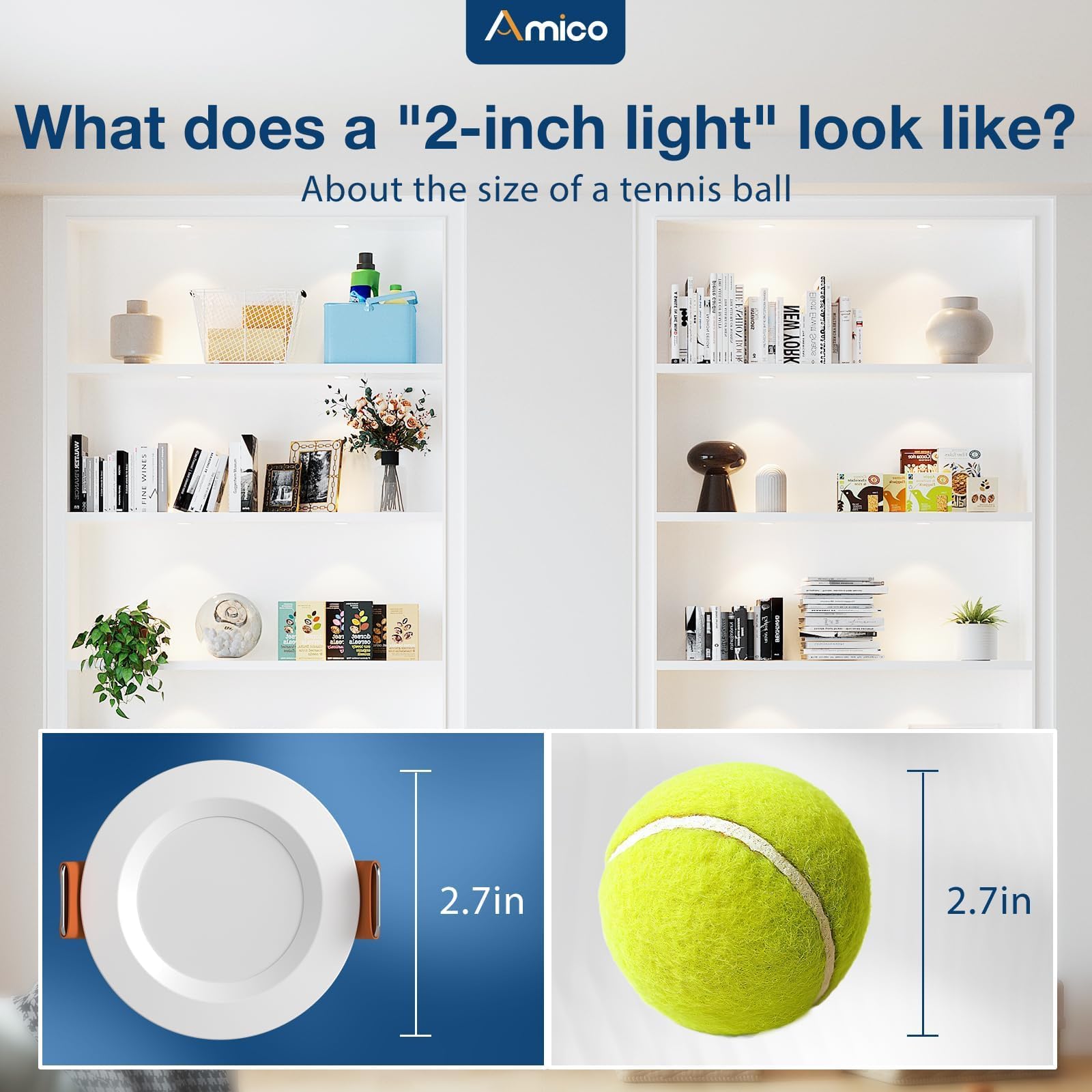 Amico 6 Pack switch-select 5 CCTs enables perfect color warmth for any room.