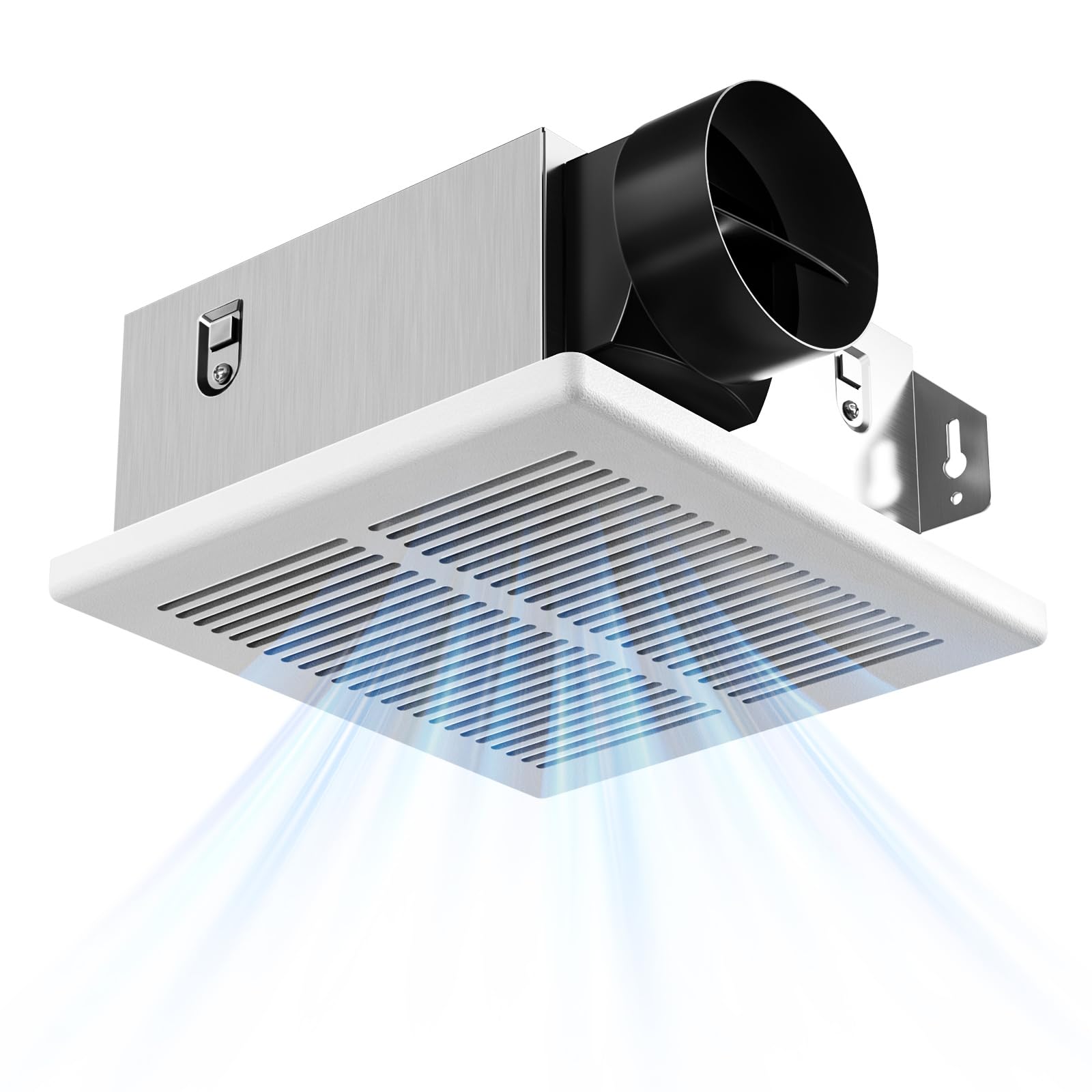 Amico bathroom exhaust fan unit delivers 80 CFM for efficient moisture removal.
