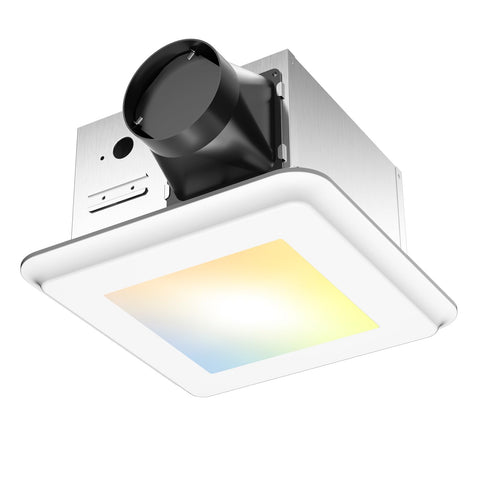 Amico bathroom exhaust fan with light in ceiling-mount setup for efficient moisture control.