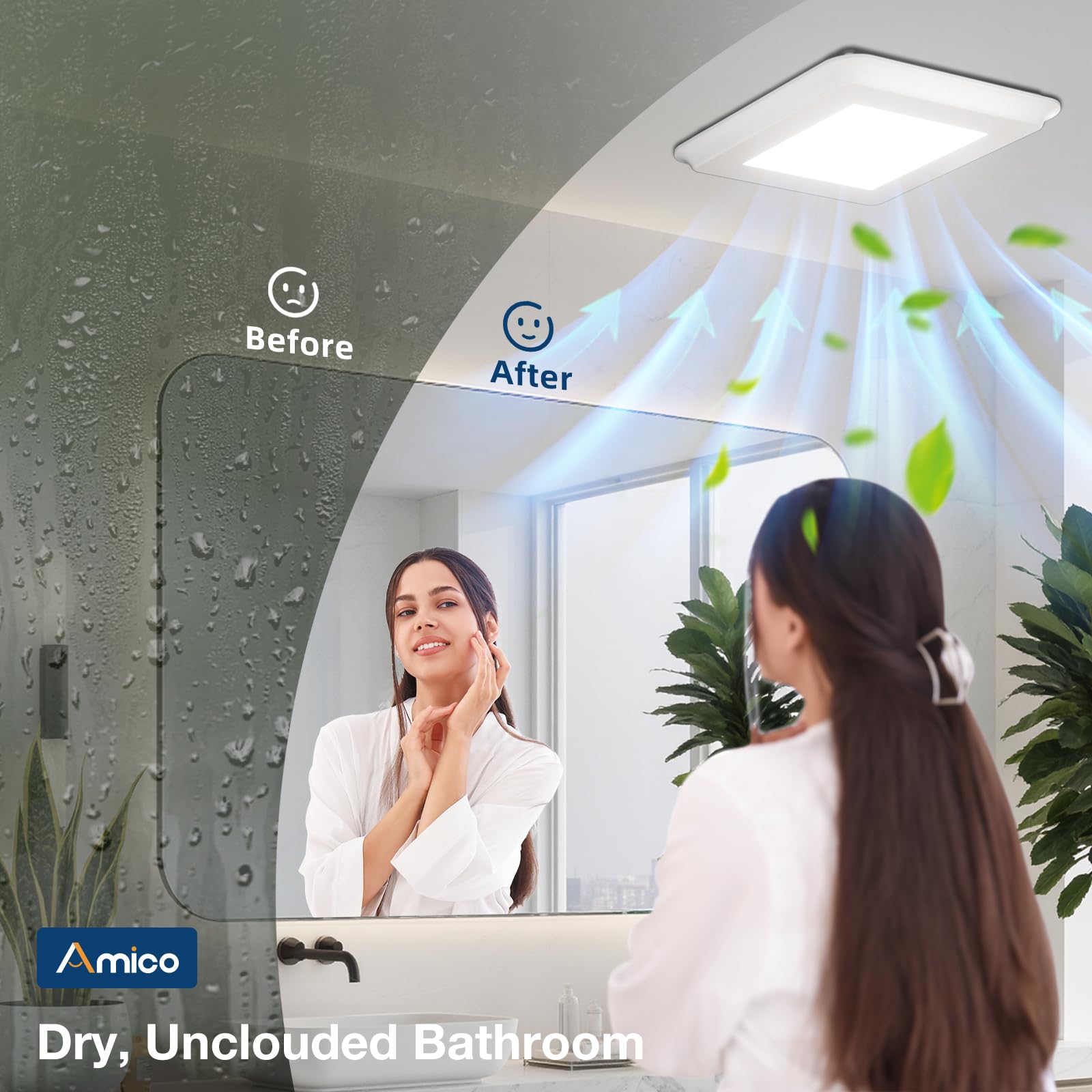 Amico ultra-quiet operation keeps bathrooms calm.