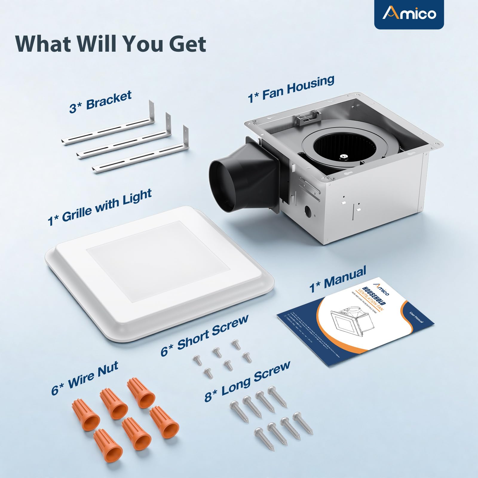 Amico adjustable lighting supports morning routines and evening wind-down.