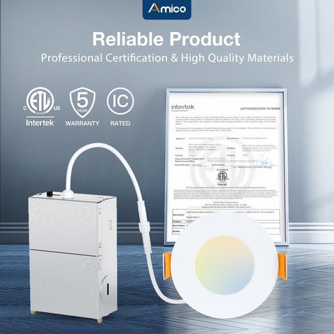 Amico canless wafer light dimmable with most dimmers
