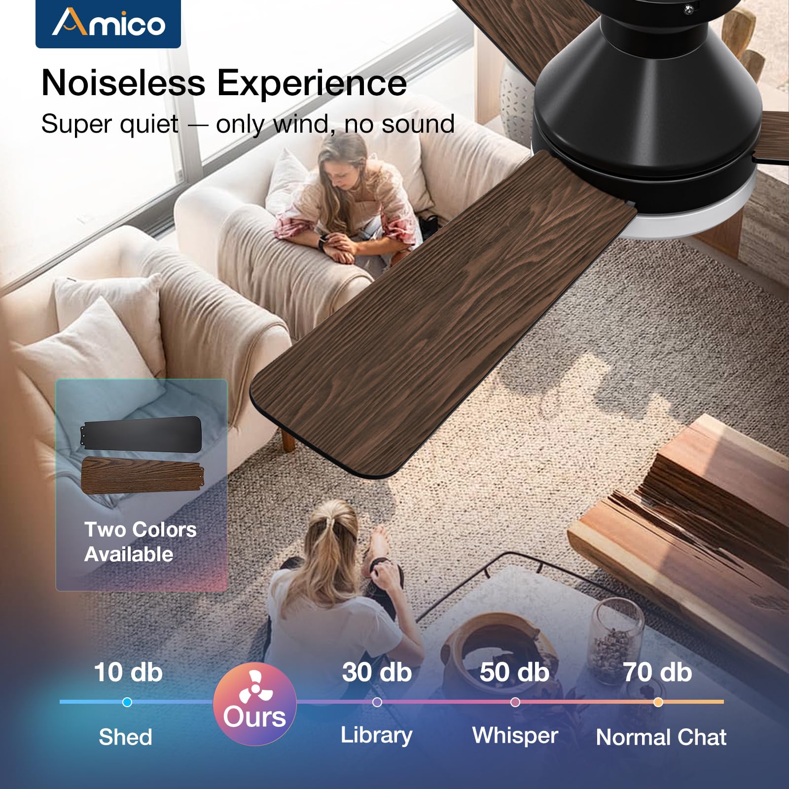 Amico ultra-quiet operation keeps bedrooms peaceful and comfortable.